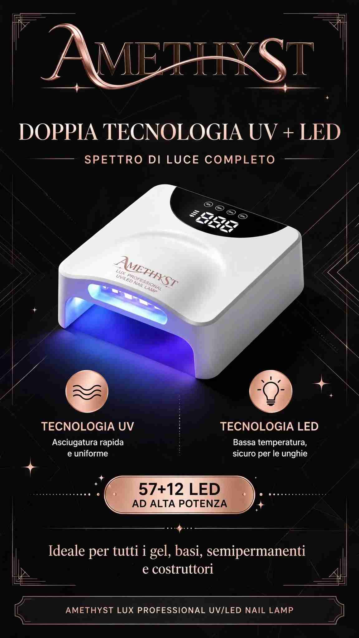 Lampada Professionale UV + LED ad Alta Potenza 268W